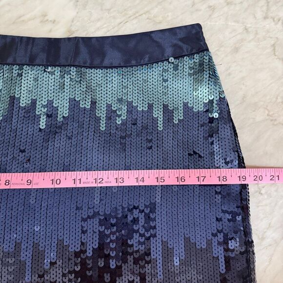 Express Womens Mini party Skirt Blue Ombre Sequins All Over Size 4 NWT - Picture 9 of 11